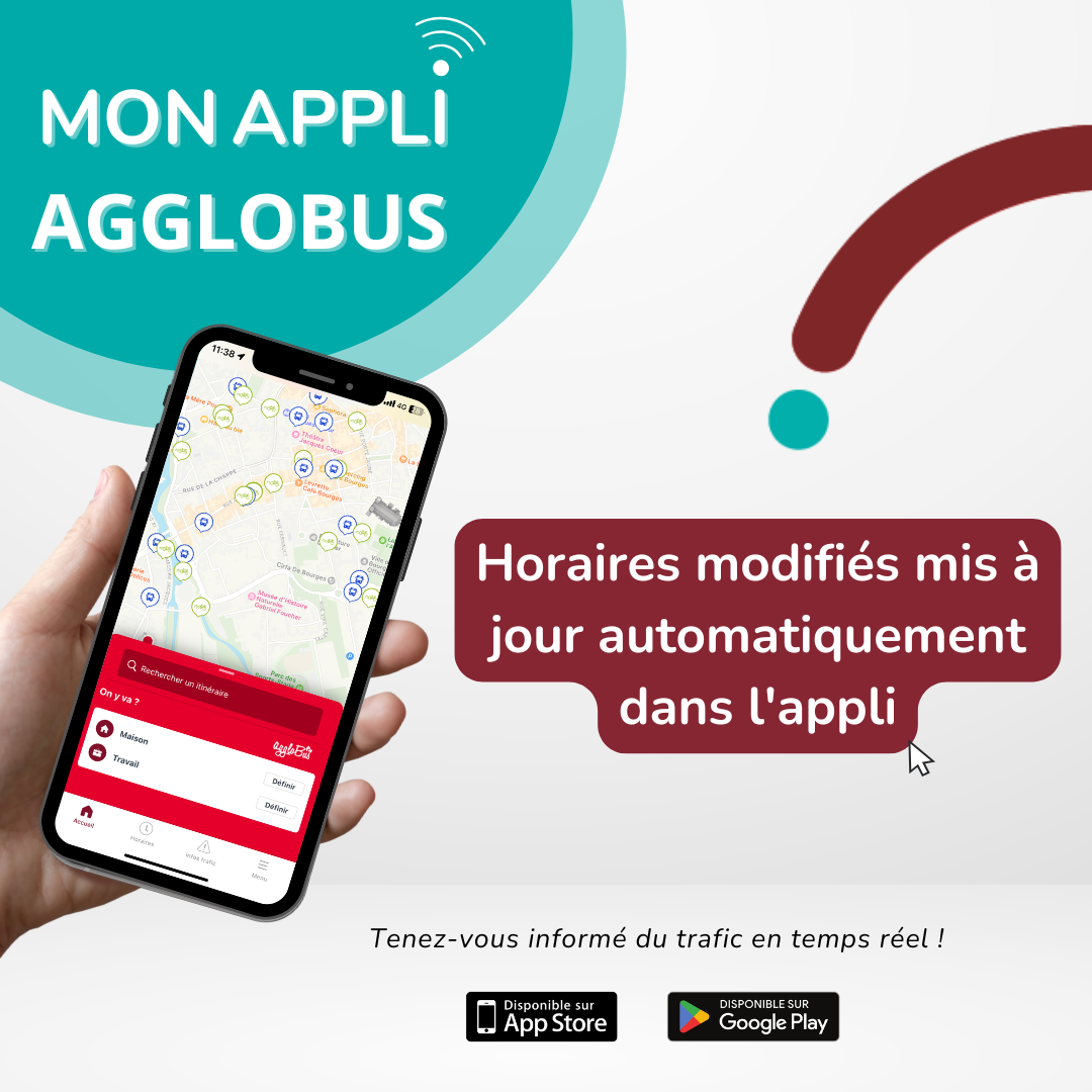 Horaires adaptés mis à jour dans l'appli