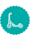 Picto trottinettes et vélos pliés admis