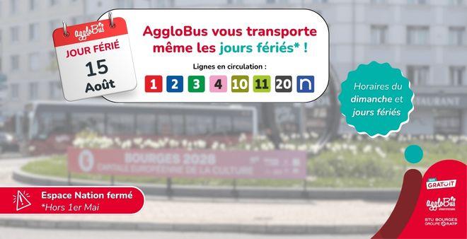 AggloBus vous transporte même les jours fériés