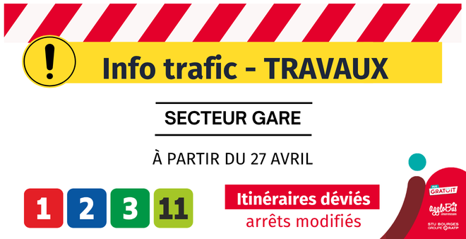 Info trafic travaux secteur Gare