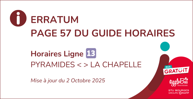 ERRATUM horaires L13