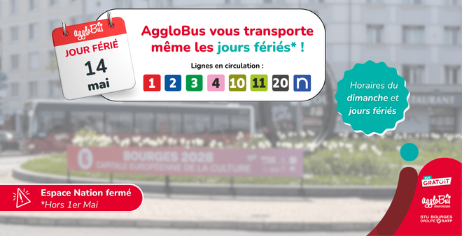 AggloBus vous transporte même les jours fériés !