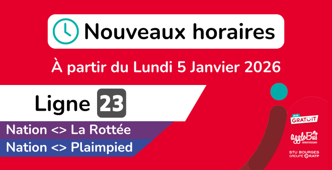Nouveaux horaires L23_ACTU