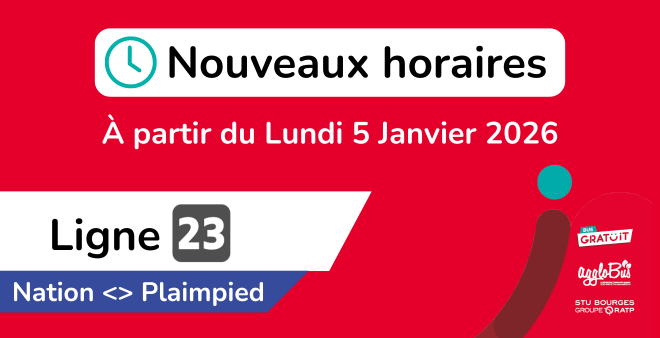 Nouveaux horaires L23_ACTU