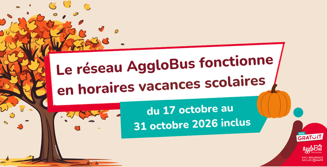 Horaires vacances du 17 au 31 octobre 2026