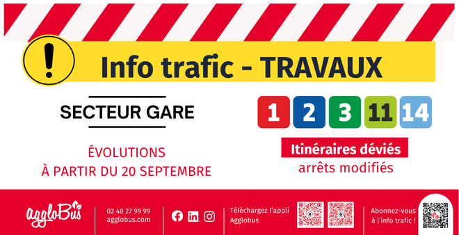 Ăvolution des travaux secteur Gare