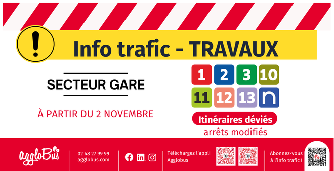 Travaux secteur Gare au 2 novembre