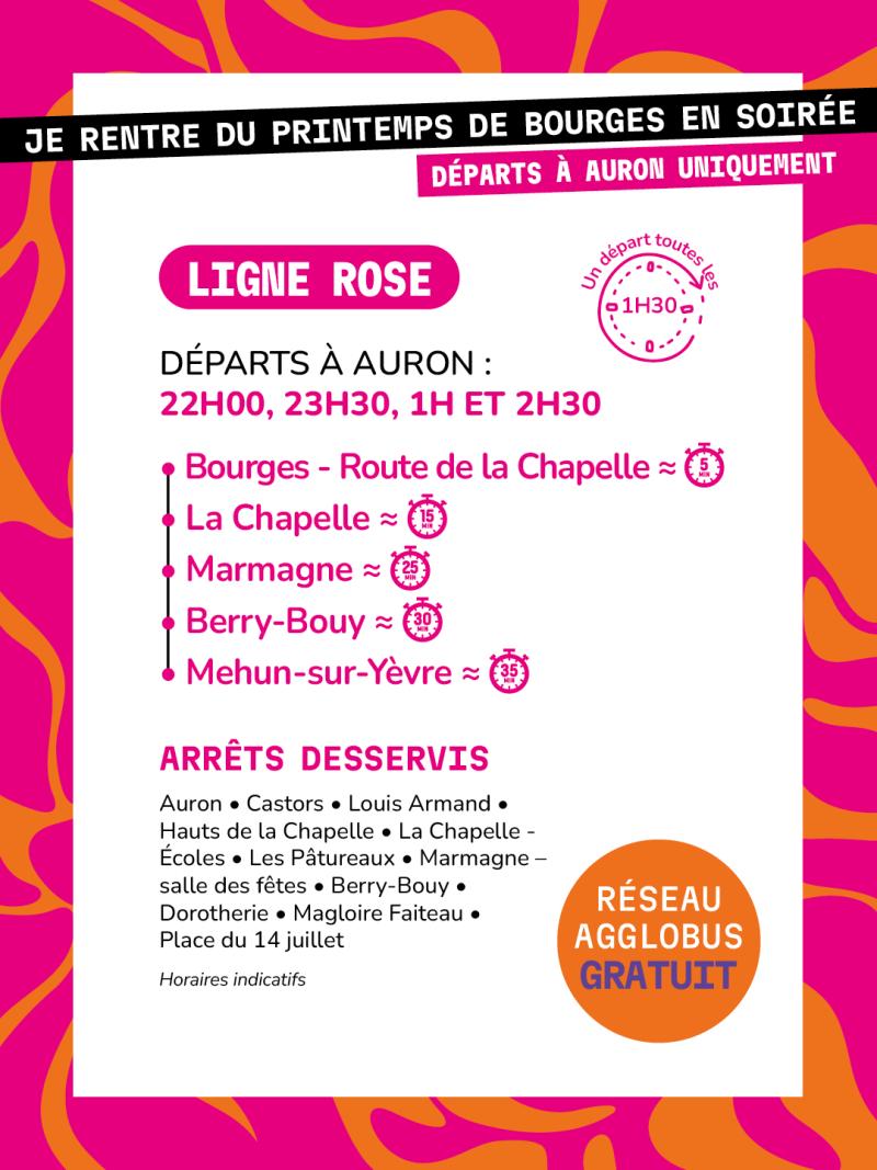 Ligne rose Printemps de Bourges
