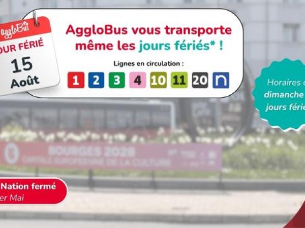 AggloBus vous transporte même les jours fériés