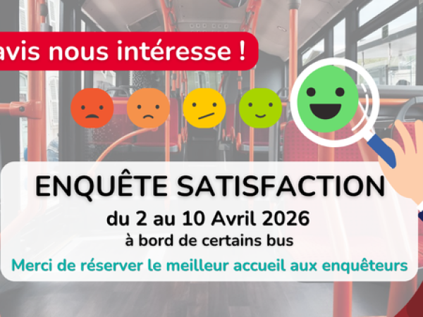 Visuel enquête satisfaction du 2 au 10 avril 2026