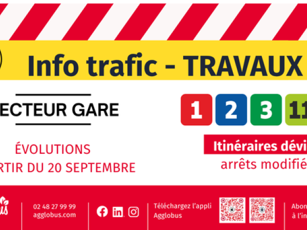 Évolution des travaux secteur Gare
