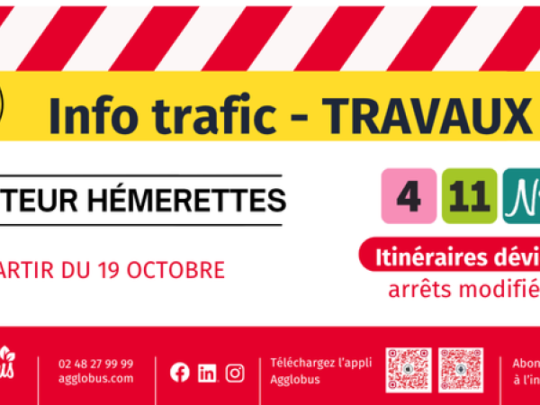 Travaux rue des Hémerettes à partir du 19 octobre